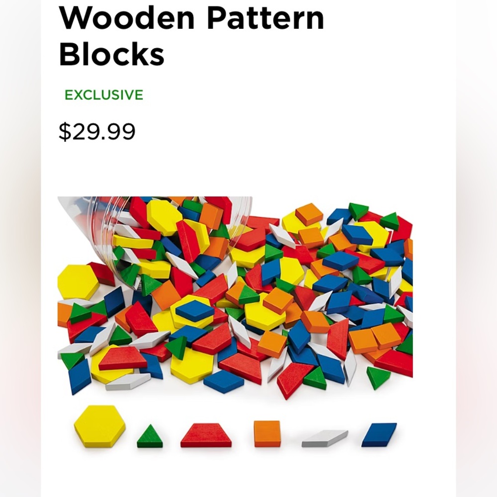 Lakeshore Learning Pattern Blocks Bundle - Picture 2 of 5
